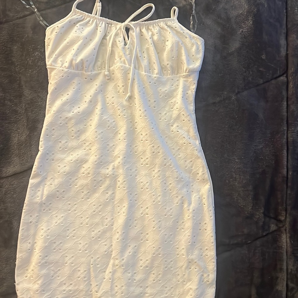 White mini dress